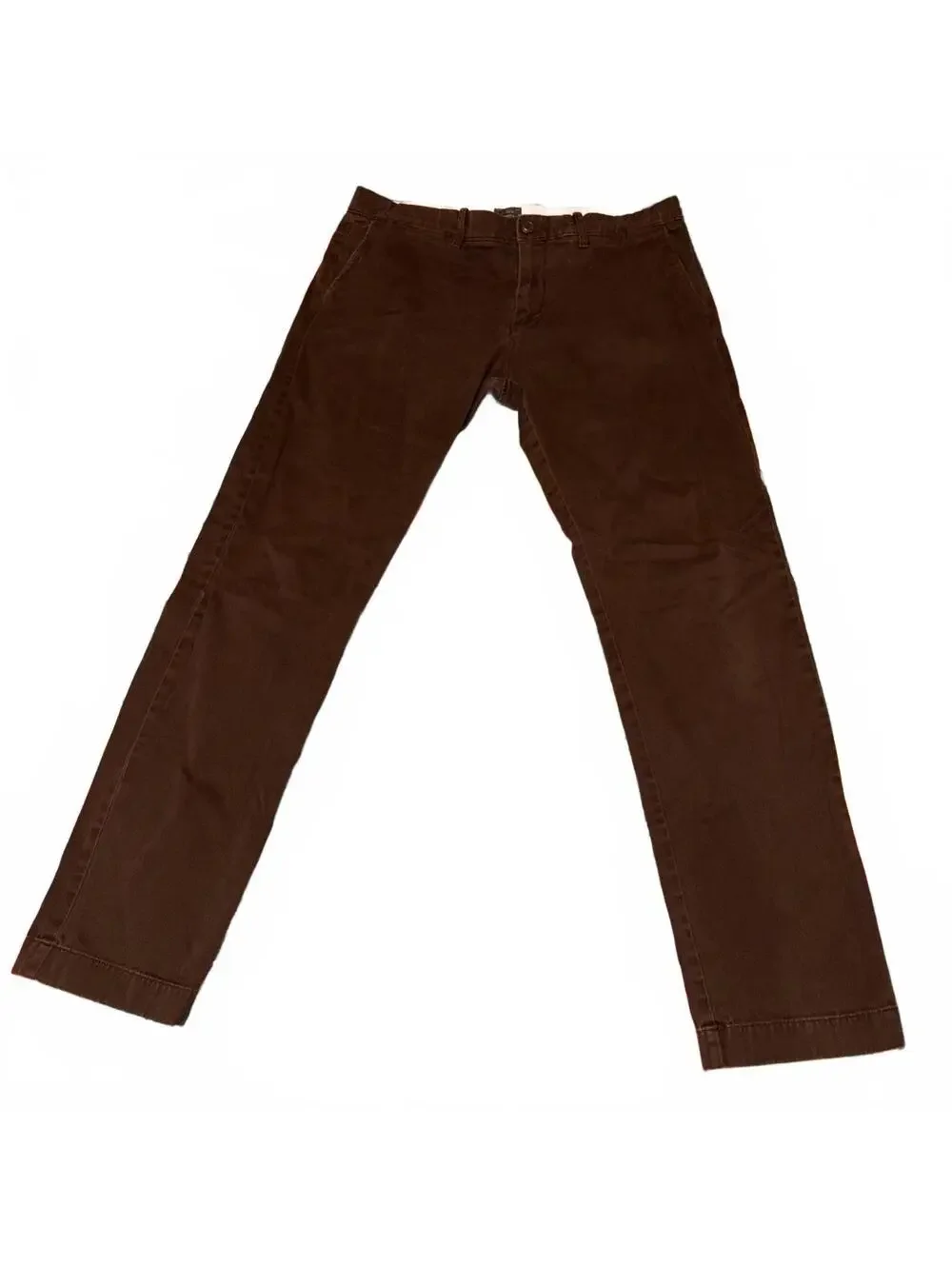 J.Crew $98 Men’s W33 L32 Brown Stretch Straight Cotton Blend Pants Work/Casual
